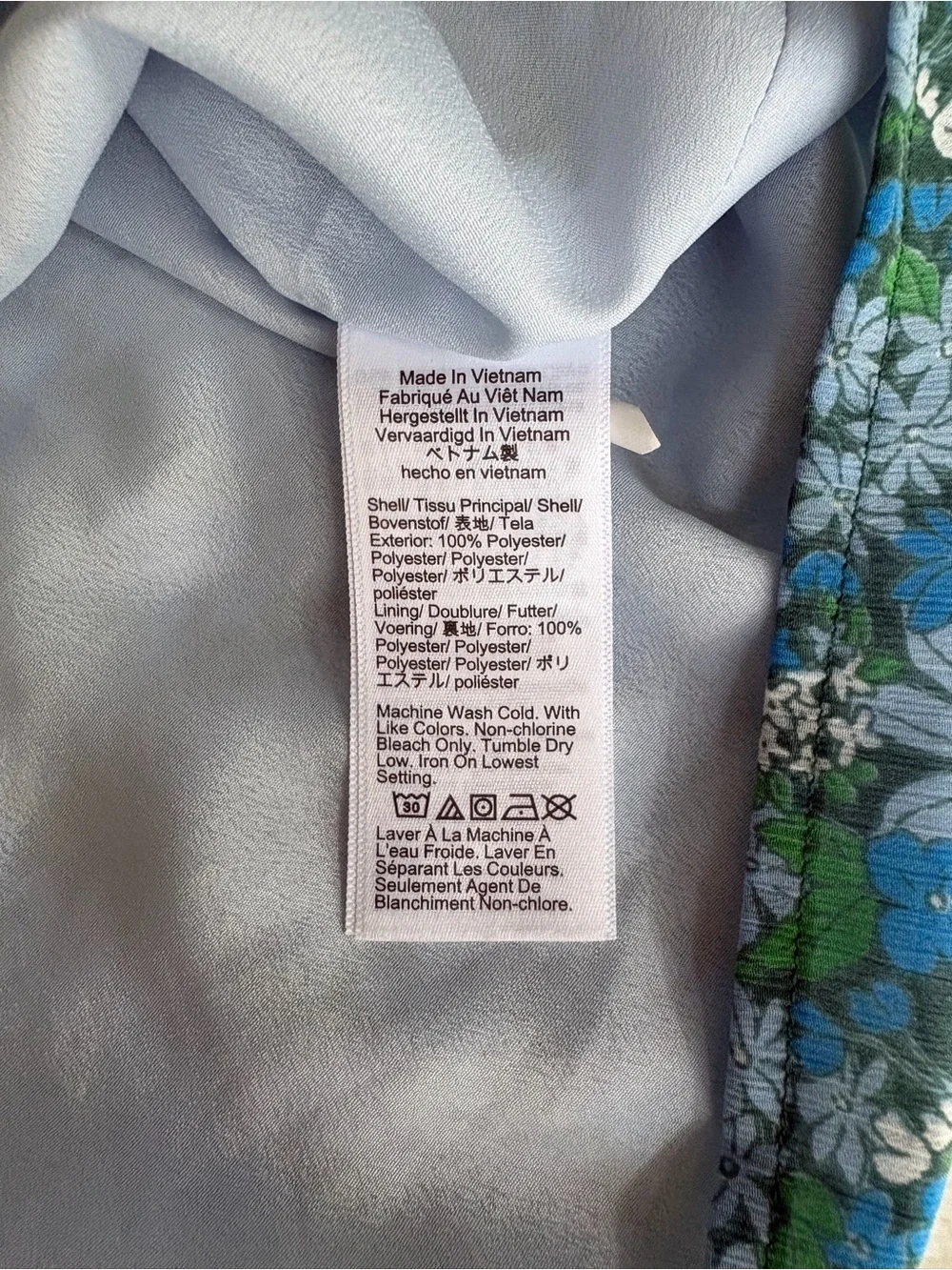 J.Crew Green & Blue Floral Keyhole Blouse